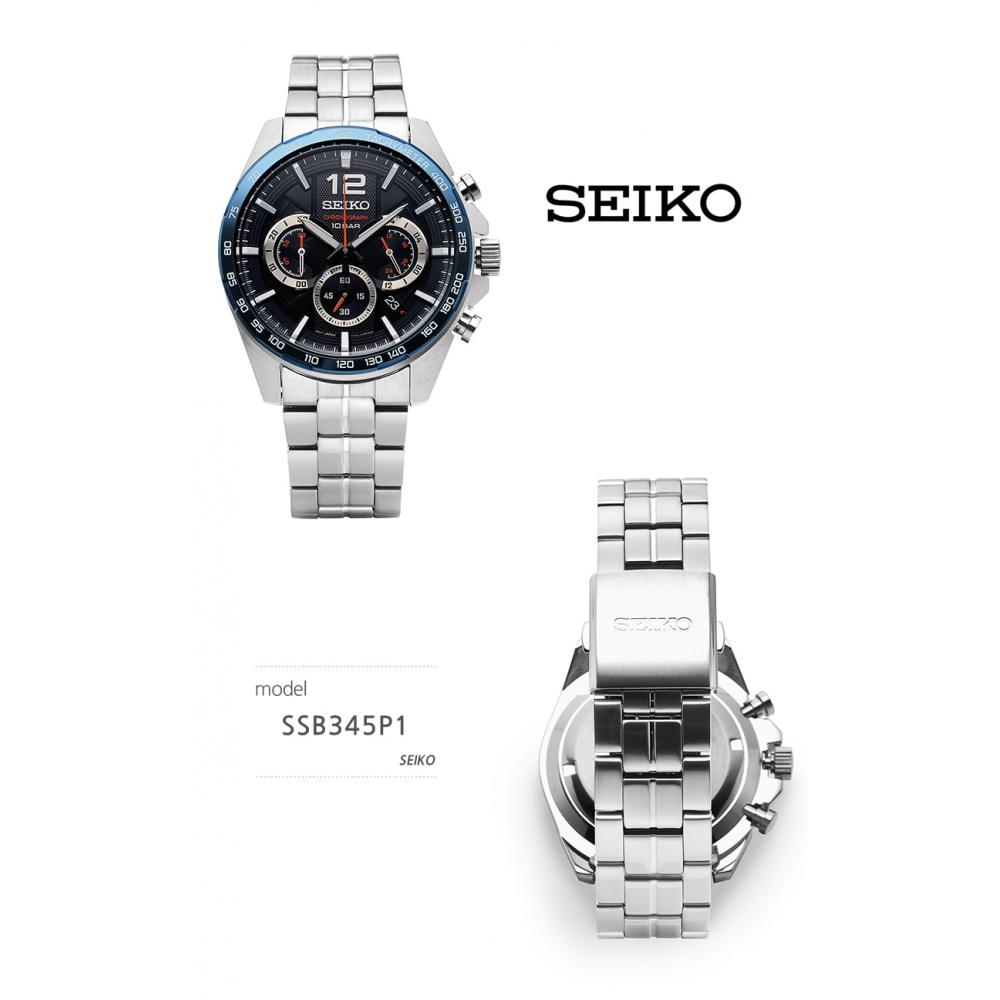 Seiko Chronograph Men S Metal Watch SSb345p1