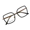 87089 Tr90 Anti-Blue Glasses Square Frame Glasses Frame Metal Spring Foot Full Frame Glasses Flat Glasses