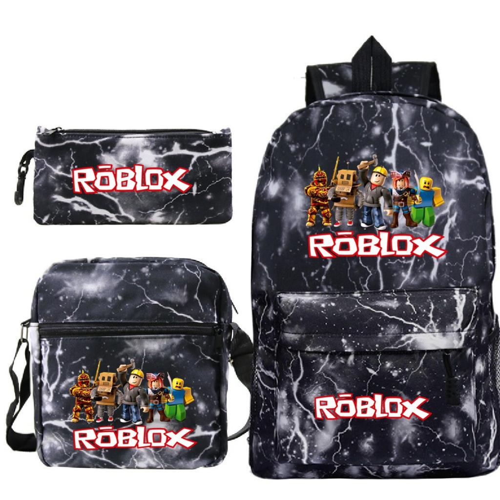 Primary And Secondary School Students Casual Schoolbag Three-Piece Cartoon Game Merchandise Printed Children'S Fashion Backpack