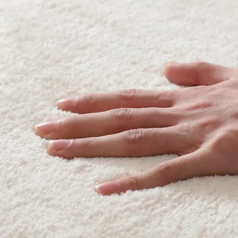 Rund Blomsterteppe Stue Soverom Søtt Teppe Sengside Studierom Tepper Barn Mykt Raggete Stol Husholdning Sklisikker Gulvmatte