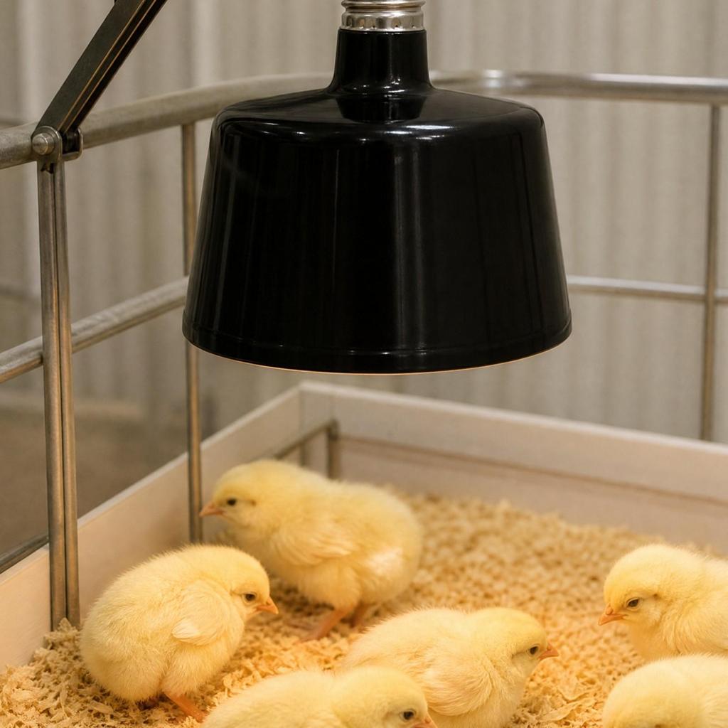 Animal-Heating Lamp with Vented Housing Easy to Install Enclosure Heat