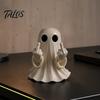 Stable Ghost Ornament Halloween Figurine, Funny Spooky Middle Finger Statue, Table Decorations, Cartoon Statement Decor Cute Resin Holiday Desktop for