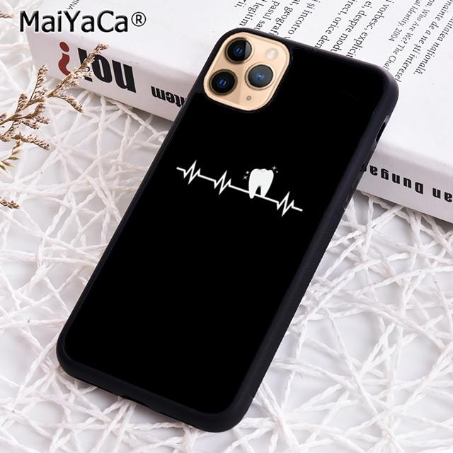MaiYaCa Dentist Dental Crowned Teeth Phone Case For iPhone 17 Air 13 14 16 16e 15 pro max plus 11 12 shell coque