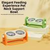 Rotatable Pet High Footed Bowl Non-Slip Double Bowls Cat Food Water Bowl Multifunction Adjustable Height
