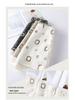 Spring 2026 Women's High-End Khaki Sequin Embroidered A-Line Short Skirt