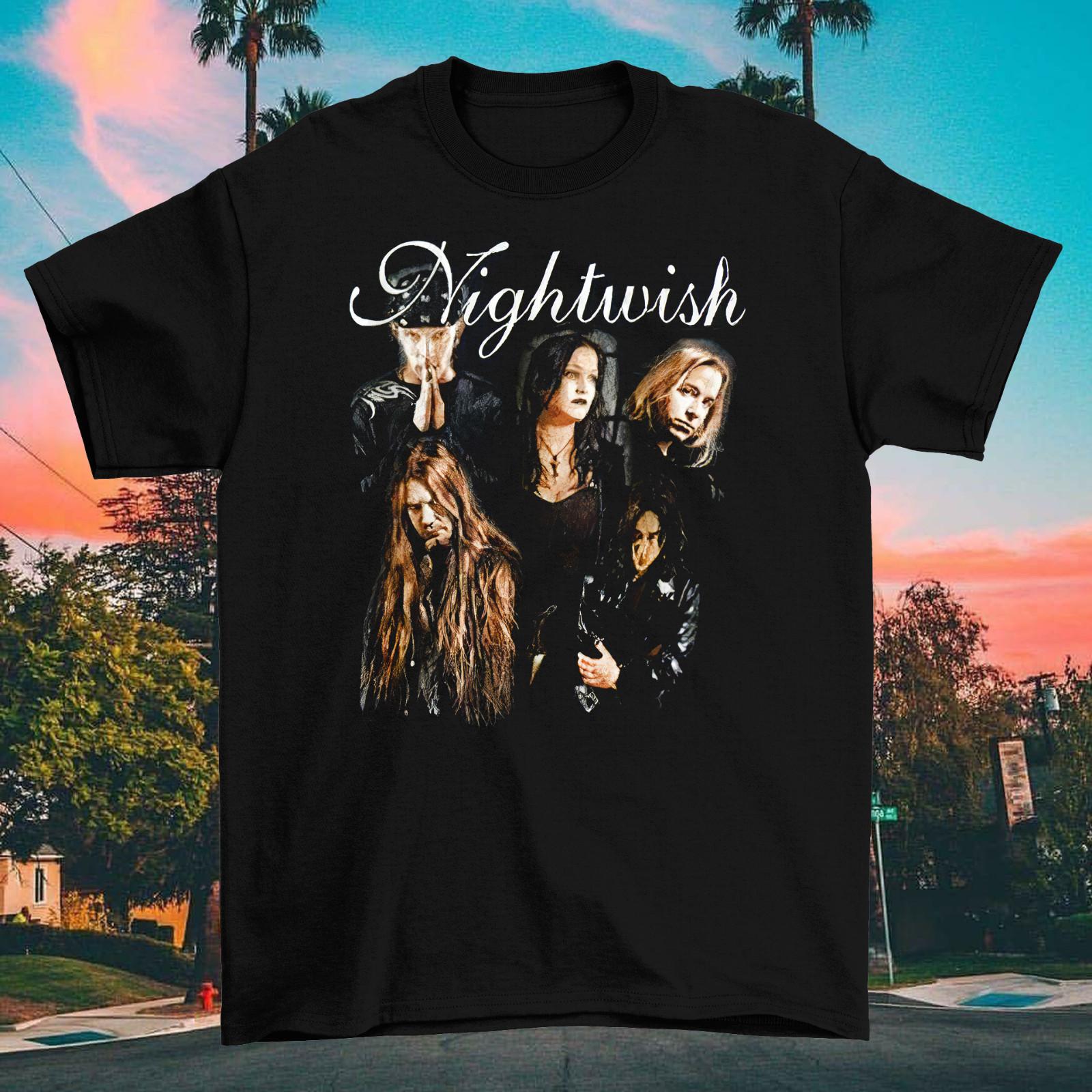 Nightwish Band Members Short Sleeve Cotton Black Unisex S234XL T-shirt XL