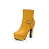 Belt Buckle Platform Boots Women High Heels Ankle Boots Autumn Winter Big Size 42 43 Women's Boots Pumps Ladies Shoes WSH4983