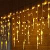LED Curtain Icicle String Lights Christmas Garland Faiy Light Droop 0.4-0.6m Xmas Garden Street Outdoor Decorative Lighting