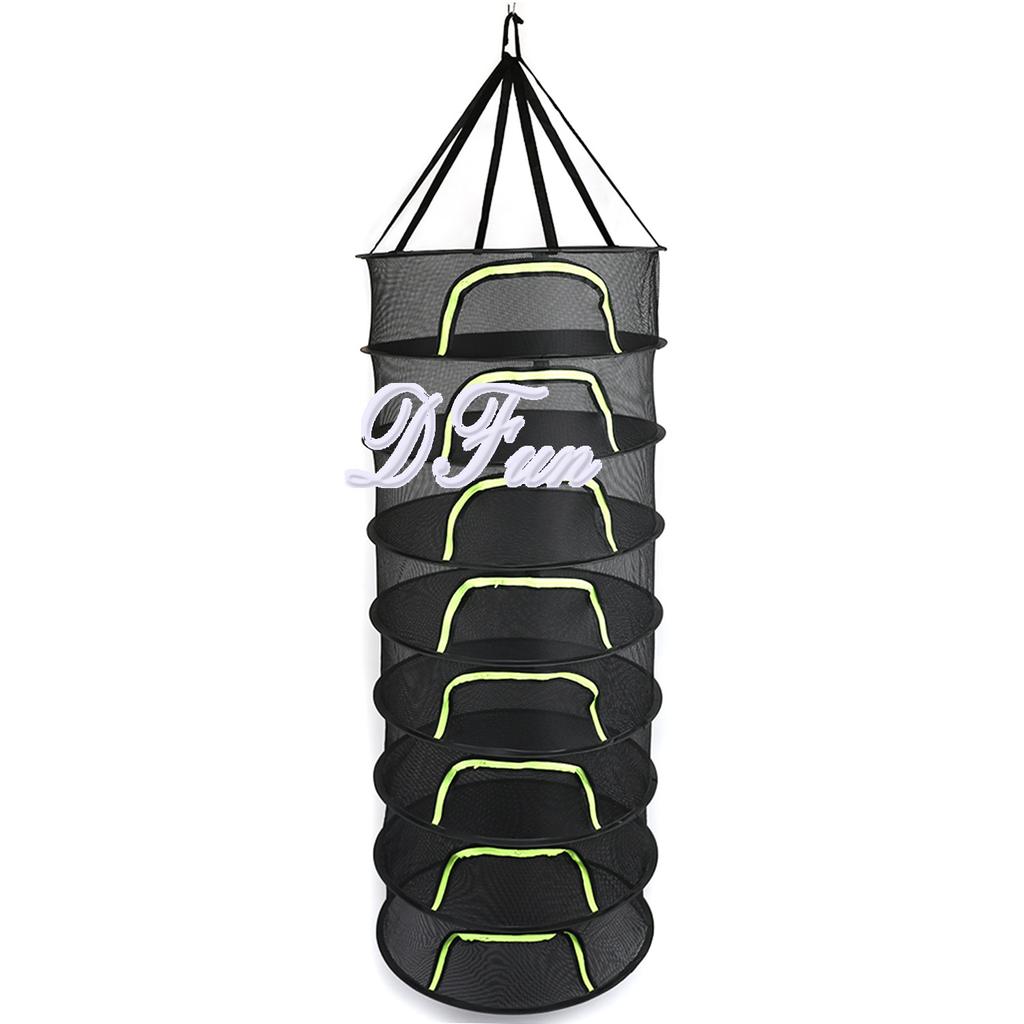Layers Drying Net for Herbs Hanging Basket Folding Dry Rack Herb Drying Net Dryer Bag Mesh for Flowers Buds Plants Organizer