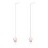 Elegante runde römische Ziffern Zirkon Ohrringe für Frauen Lange Quasten Kette Edelstahl Ohrlinie Schmuck Accessoires Geschenk