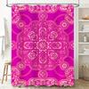 Vintage Boho Mandala Shower Curtain Pink White Decorative Bathroom Decor Floral Home Textile