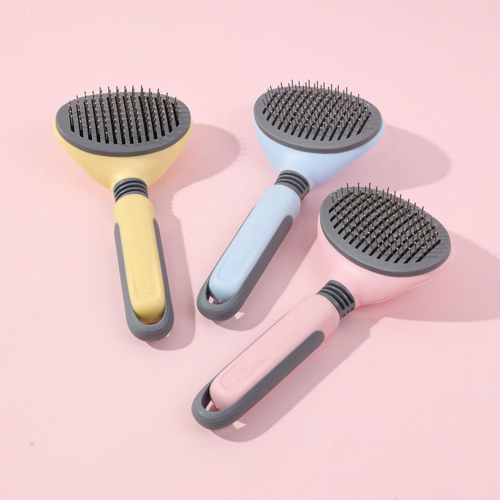 Katzenkamm Tierpflegekamm Haarkamm TPR Stahlnadel Schönheitskamm für große Hunde Universell für Katzen und Hunde