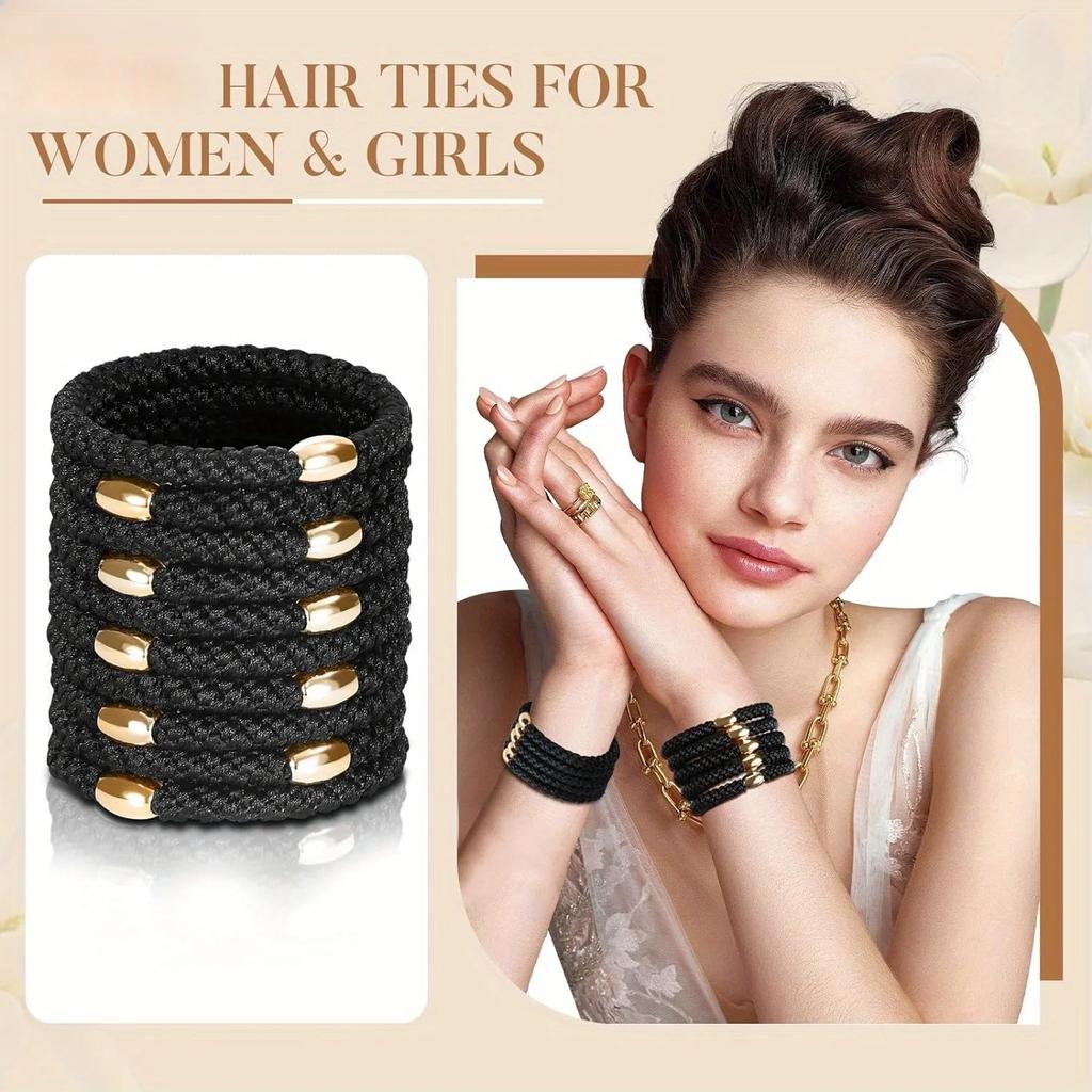 Hair Ties No Damage 10/15PCS Ponytail Holders Elastic Hair Ties for Thick Hair Bands for Women Girls's Braided