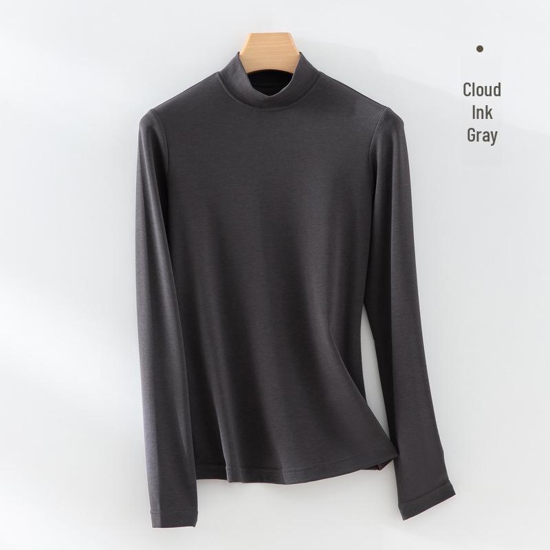 Dam Värmande Topp med Polokrage i Modal Kashmir Silke Långärmad för Höst & Vinter