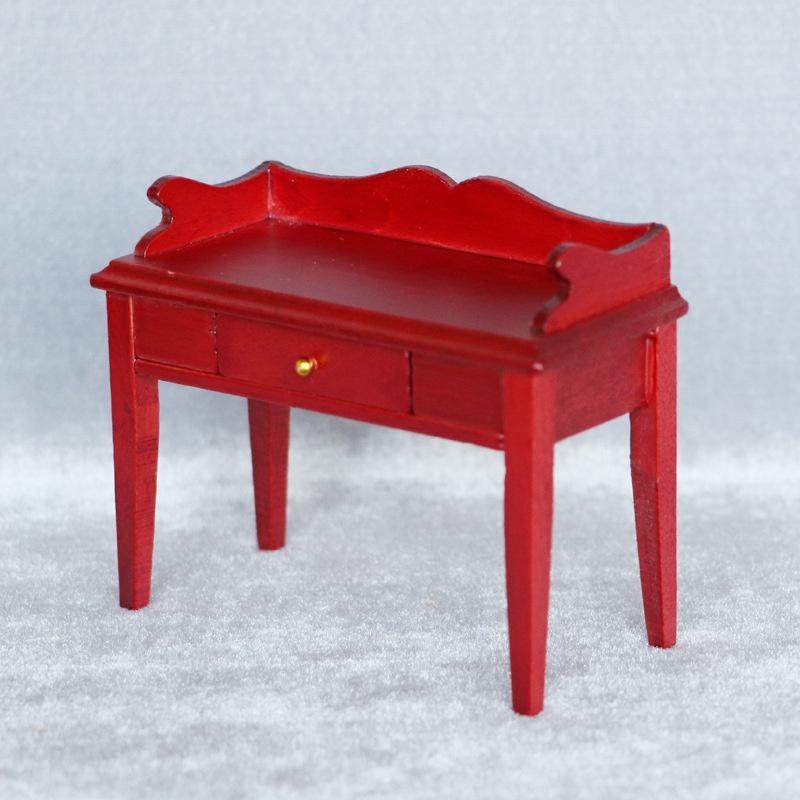 1/12 Dollhouse Miniature Mini Wooden Coffee Table Simulation End Table Furniture Toys for Doll House Decoration Accessories