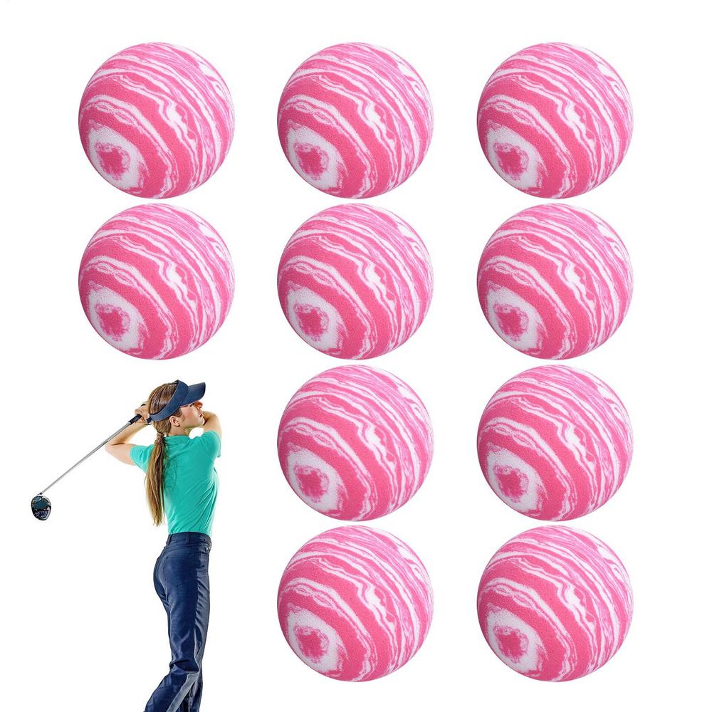 Practice Golf Balls 10 Pieces Elastic Golf Balls Warm-Up Gear For Junior Beginner Amateur Senior Backyard Driving Range Outdoor