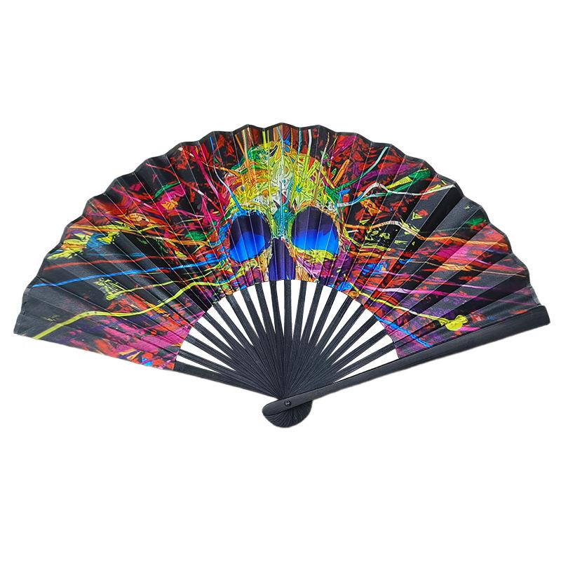 23cm Large Chinese Folding Hand Rave Fan Art Craft Gift Wedding Dance Hand Fan Festival Party Fan Gift Fan Home Decor Drag