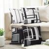 4Pcs Black White Gray Geometric Square Line Abstract Printed Pillow Cover Polyester Cushion Case 2D Flat Printing Pillowcase Now