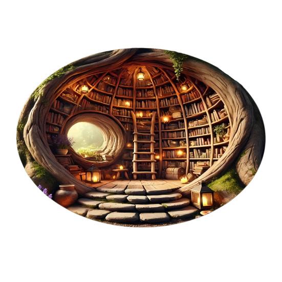 3D Визуальный Круглый Ковер Напольный Коврик для Гостиной Декоративный Противоскользящий Ковер для Спальни Столовой Игровой Комнаты Декор Дома в Стиле Фермерского Дома 50cm A