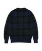 BROOKS BROTHERS Cotton Black Watch Crewneck Sweater (Dark Blue) (Bbwrmm09387Df)