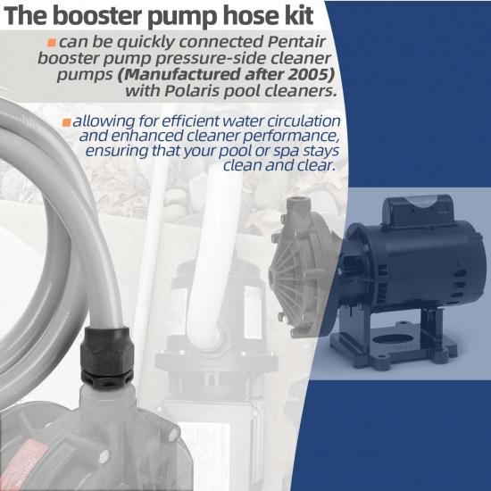 353020 Pool Booster Pump Hose Kit Replacement for Pen-tair Booster Pump & Polaris Pool Cleaner - 6-foot Pool Hose & 4 Hose Adapters