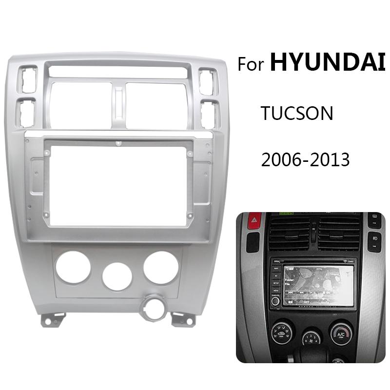 9 Inch 2 Din Android Head Unit Car Radio Frame Kit For HYUNDAI Tucson 2006-2013 Auto Stereo Dash Fascia Trim Bezel Faceplate