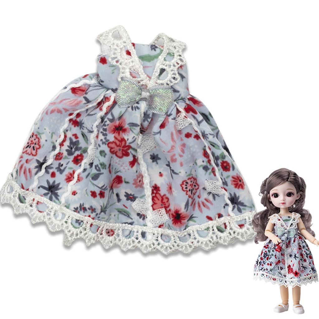 Exquisite Beautiful Dolls Clothes Mini Dress Cloth Clothing Dress Band 20cm Girl Doll Kids Toys No Doll