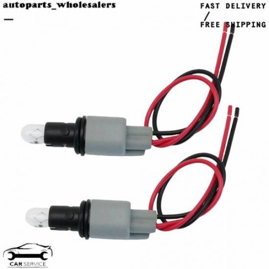 2Pcs Front Flasher Marker Lamp Socket Bulb Plug Fit Ford Mustang 5.0L 2005-