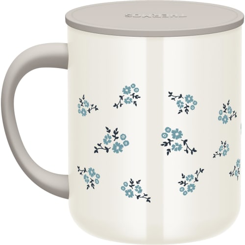 Thermos Vacuum Insulated Mug 450ml Blue Flower JDG-452LTD B-FL