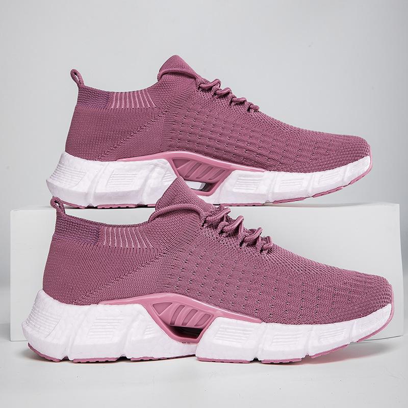 Cold Sticky Craft Large Size Casual Sports Shoes Men's and Women's Fly-woven Mesh Popcorn Shoes Low-top Running Shoes Women