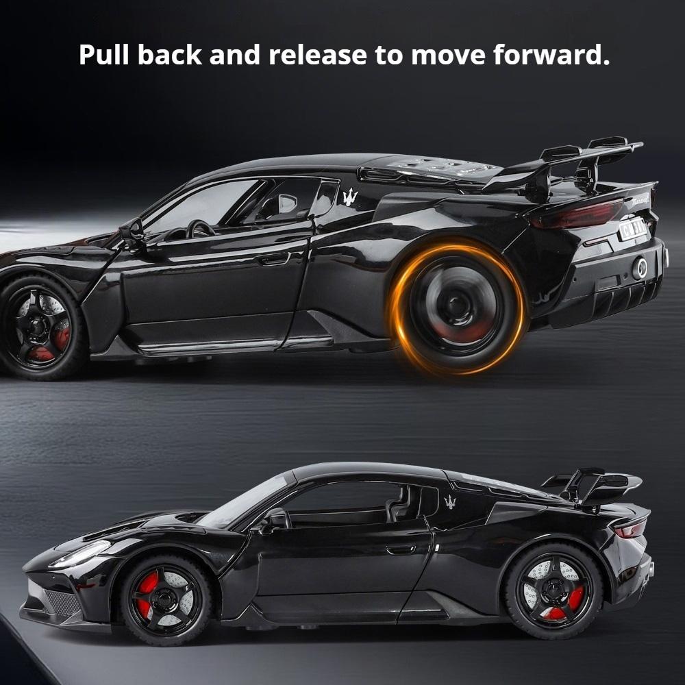 1:24 GT2 Valkyrie Model Toys Alloy Diecast Cars Doors Opened with Light Music Pull Back Miniature Vehicle Sports Car Toy for Boy
