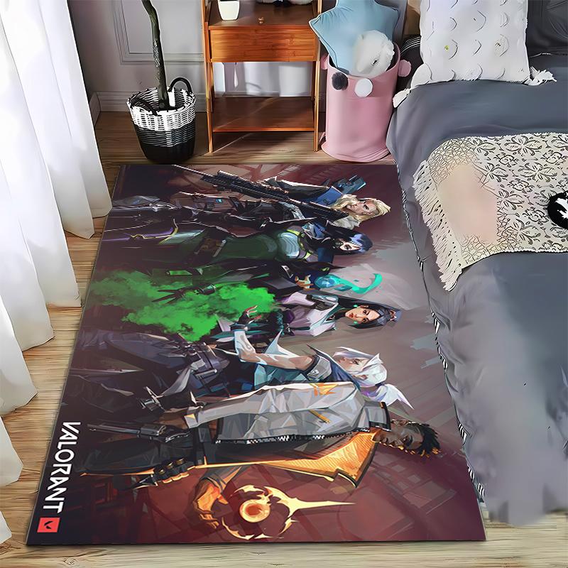 

Vibrant gaming character rug, full of energy and color Suitable for use as an anti-slip game mat for living room and bedroom sofas 40x60cm( 15x23in )