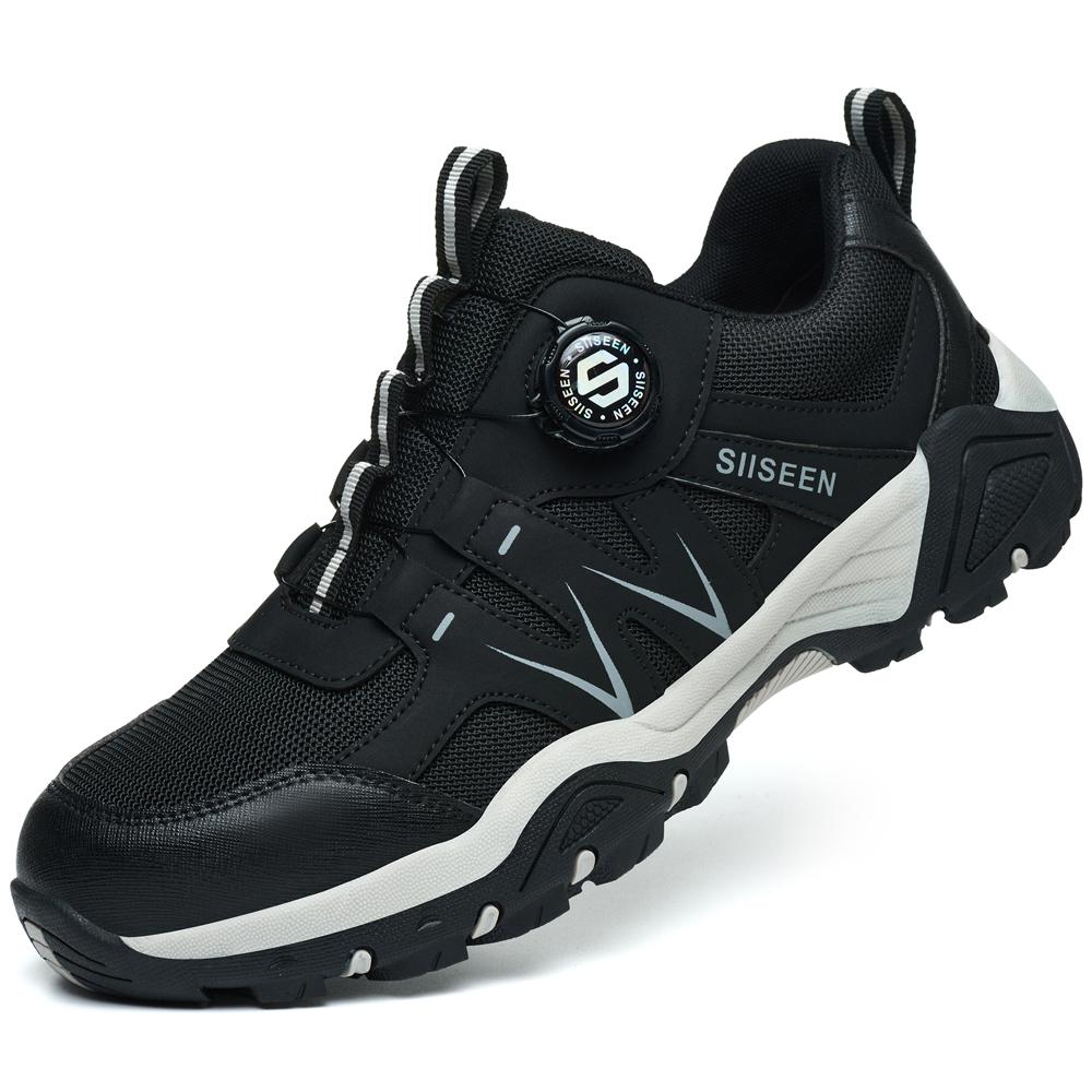 

Rotating button Safety Shoes Men Boots Steel toe shoes Work Sneakers Puncture-Proof Indestructible shoes Non-slip Security Shoes 38