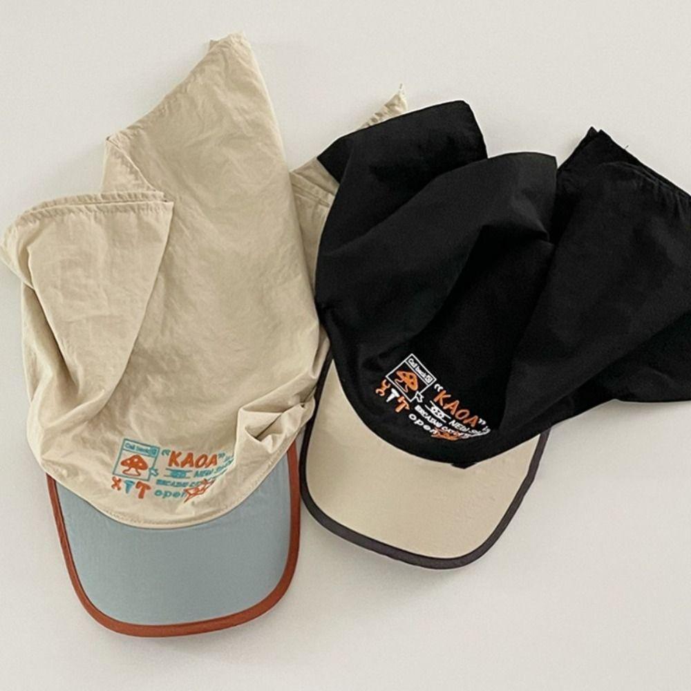 Embroidery Headscarf Baseball Hat Triangle Headscarf Peaked Cap Fashion Letter Baseball Cap  Girls