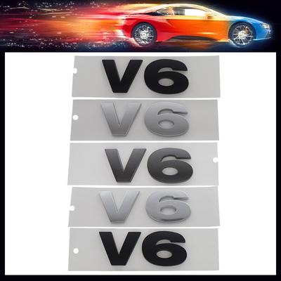 3D Premium V6 V 6 Lettres pour voiture Capot Moteur Aile coffre Arrière Décalcomanie Emblème Badge Autocollant