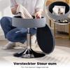 Bar Stool, Bistro Stool with Storage Space, Swivel Bar Chair, Height-adjustable Kitchen Stool with Velvet Cover, 39x39x65 cm, Grey