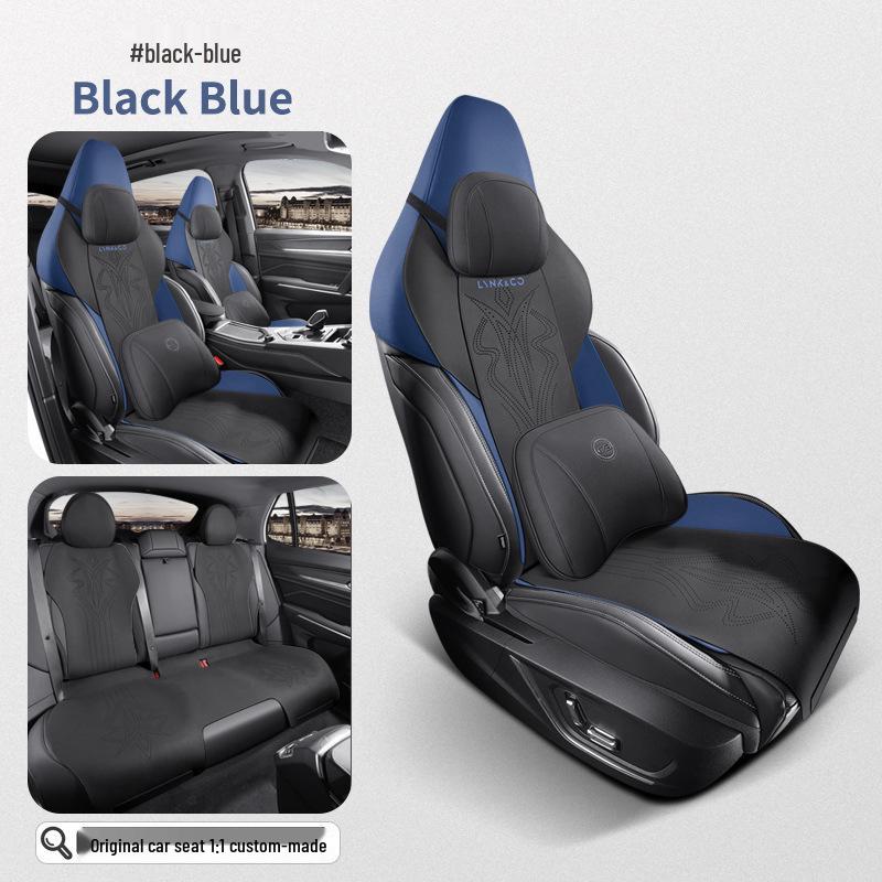 Lynk&Co 03 Suede Saddle Pad: Half-Wrapped Car Seat Cushion Cover