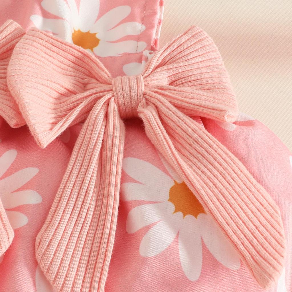 European & American Baby Striped Long-Sleeve Top, Floral Suspender Skirt & Headband Set for Spring & Autumn Girls