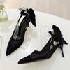 Fashion Eilyken Fashion Mesh Women Pumps Sandal Thin High Heel Pointed Toe Ladies Elegant Slingback Hollow Out Shoes Zapatos Mujer
