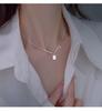 925 Sterling Silver Lucky Square Necklace - Trendy High-End Clavicle Chain Pendant for Women
