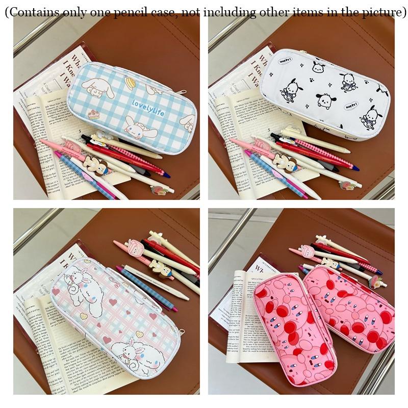 Cute Korean Style Nylon Pencil Case With Large Capacity For Girls And Ins Fans