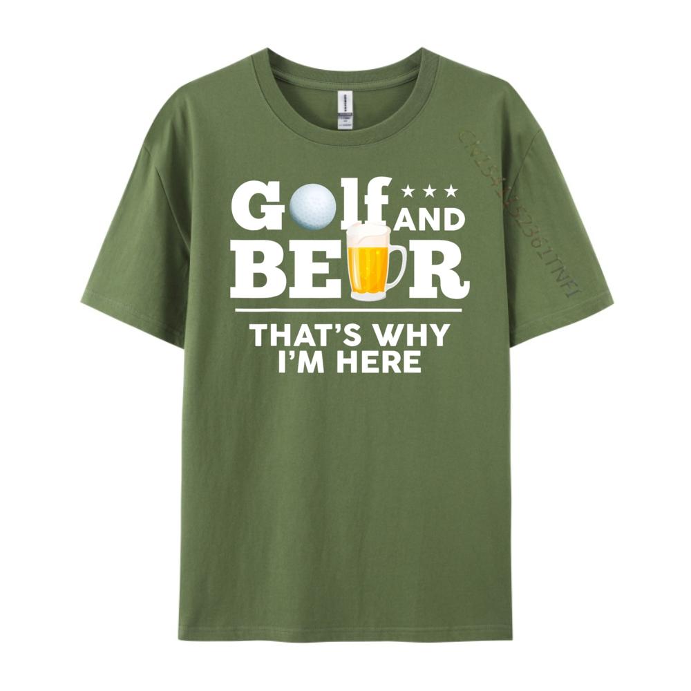 Golf and Beer Joke Dad Funny Fathers Day Drinking Birthday Red And Black Graphic T Shirt Anime Valentines Day