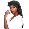 Bowknot Braid Bonnet, Unscented Satin Sleep Cap With Elastic Band And Long Tie For Women - Breathable Night Hair Bonnet