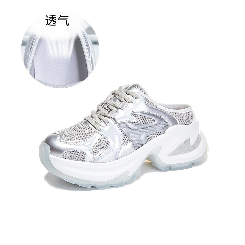 

Suction film bottom bag head slippers women s 2025 summer new casual versatile sandals women s wear high-end fashion semi-drag 35 серебряный серый