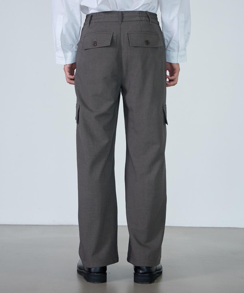 Tonilolenseu Wool Wide Cargo Pants Brown