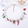Fashion Baroque Imitation Pearl Alloy Heart-shaped Necklace Pendant For Women