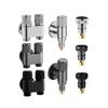 Stainless Steel G1/2 1 In Two Out Double Control Washing Machine Faucet Toilet Triangle Valve Faucet Accessory