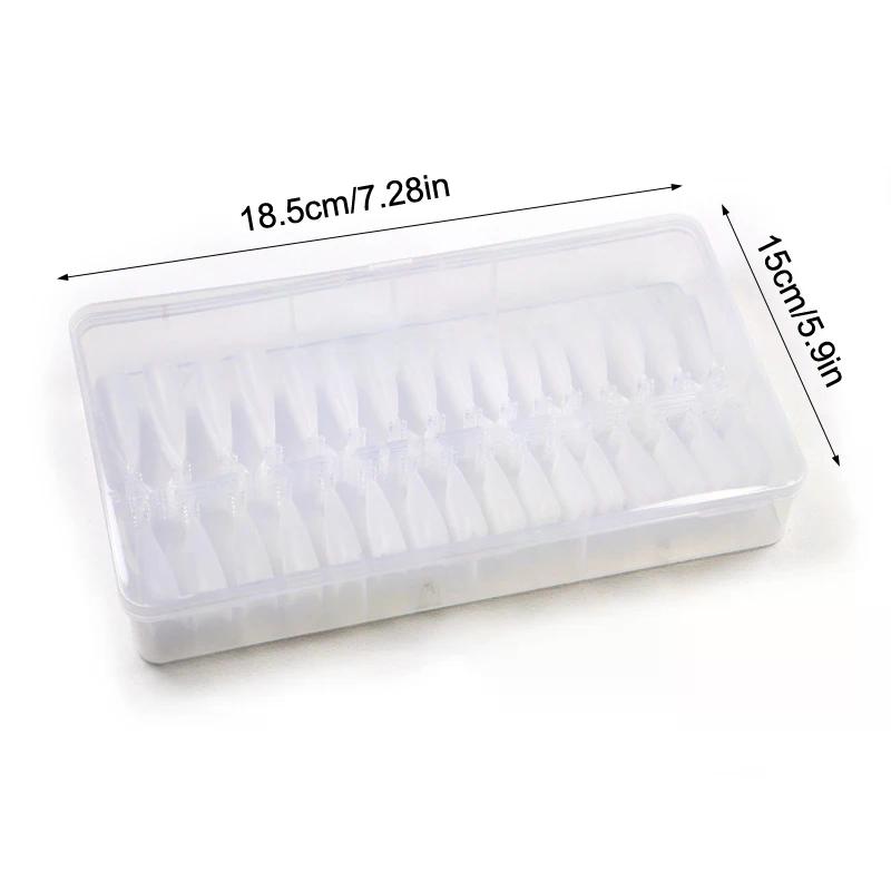 Clear False Nails Super D Arc Long Nails Press On Nail Full Cover Gel Tips Nail Art Capsule Nail Extensions Nail Art Salon DIY