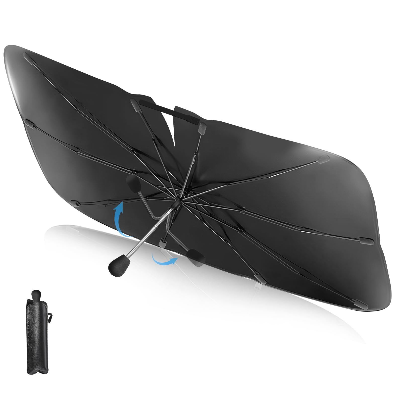 

Gagaciso Car Sun Shade, Umbrella Type, For Front Use, 2025 Reinforced Cribs Folding, Rear L чёрный