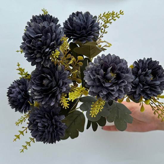 Chrysanthemum Bunch Faux Flowers with Bendable Stems Realistic Fake Flowers